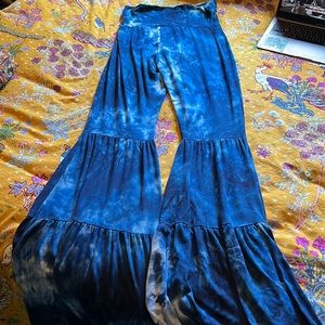 Kantha Bae Blue Tie Dye Bell Bottoms